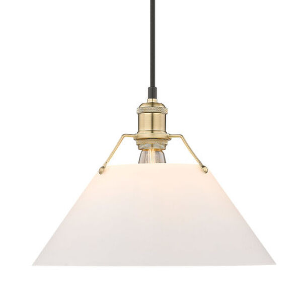 Orwell Brushed Champagne Bronze One-Light Pendant with Opal Glass Shade, image 2